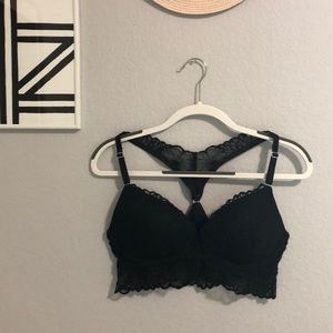 PINK black bralette